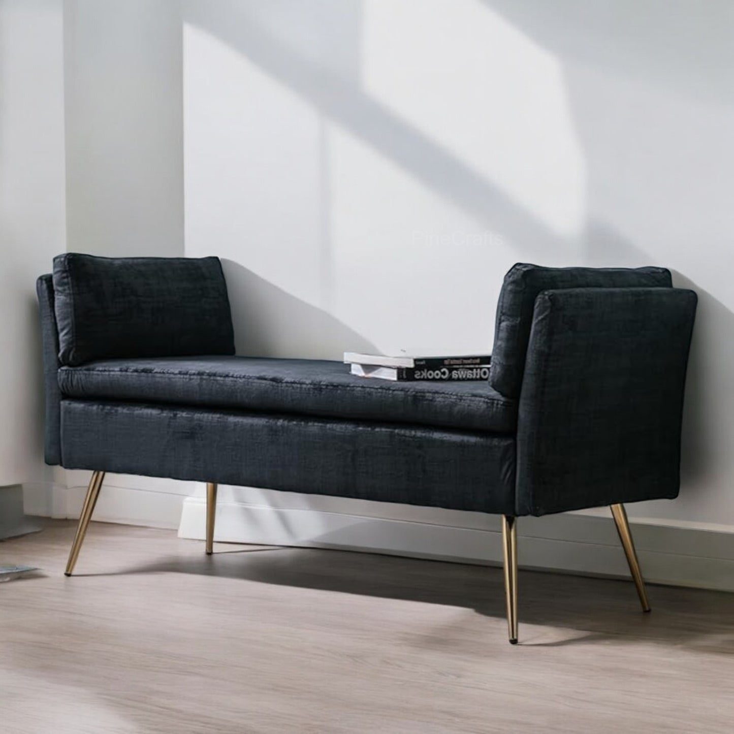 Luxury Velvet Sofa with Solid Wood Frame