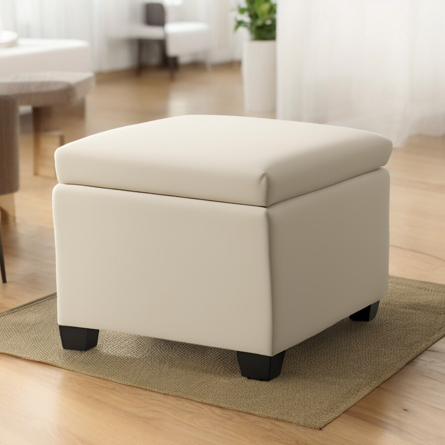 Minimalist Wooden Ottoman Stool