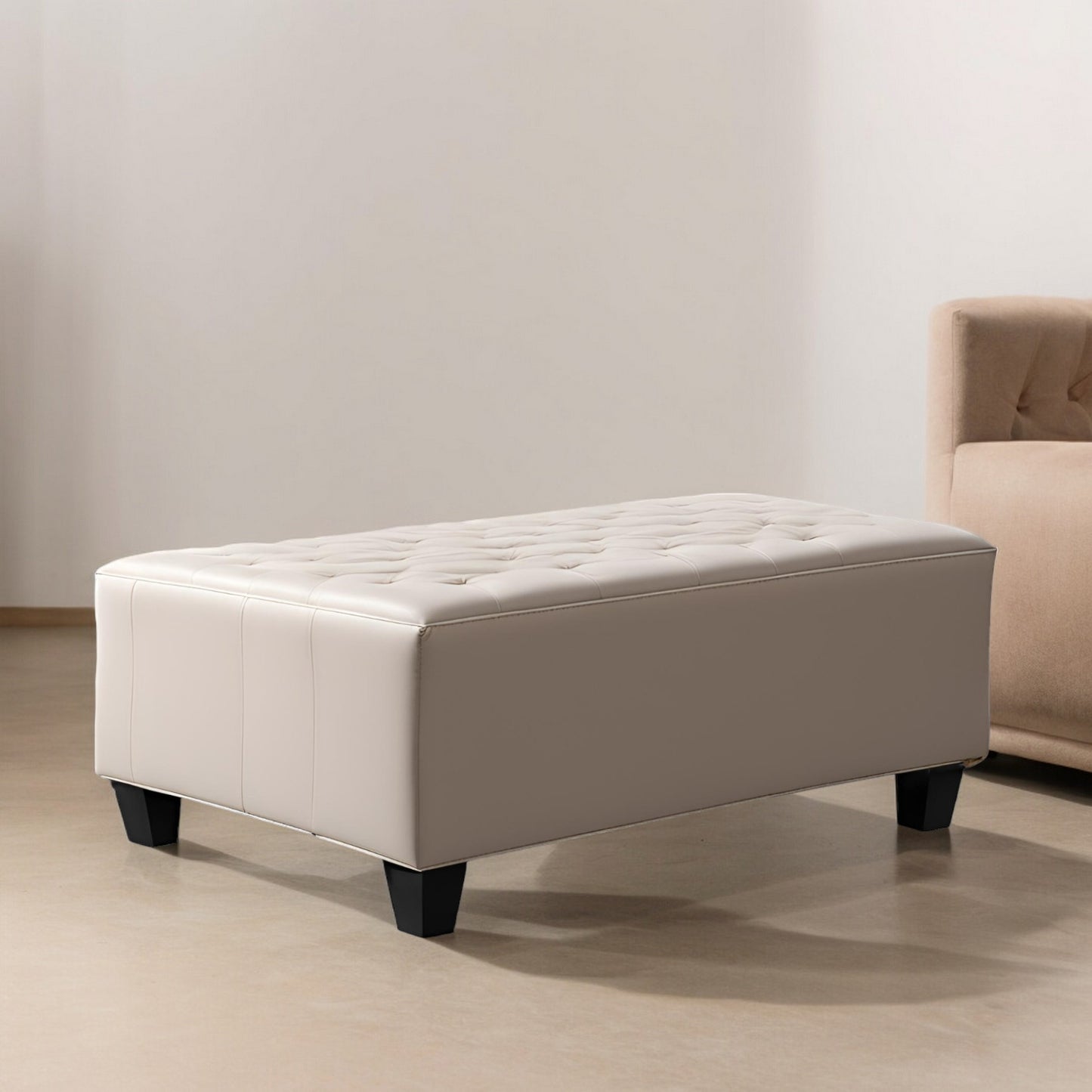 Modern Wooden Bench with Cushion