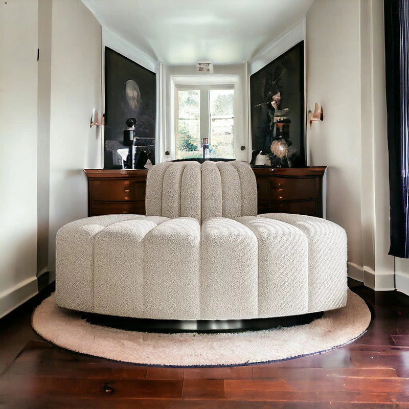 Cute Look Fabric Corner Chair for Living Room