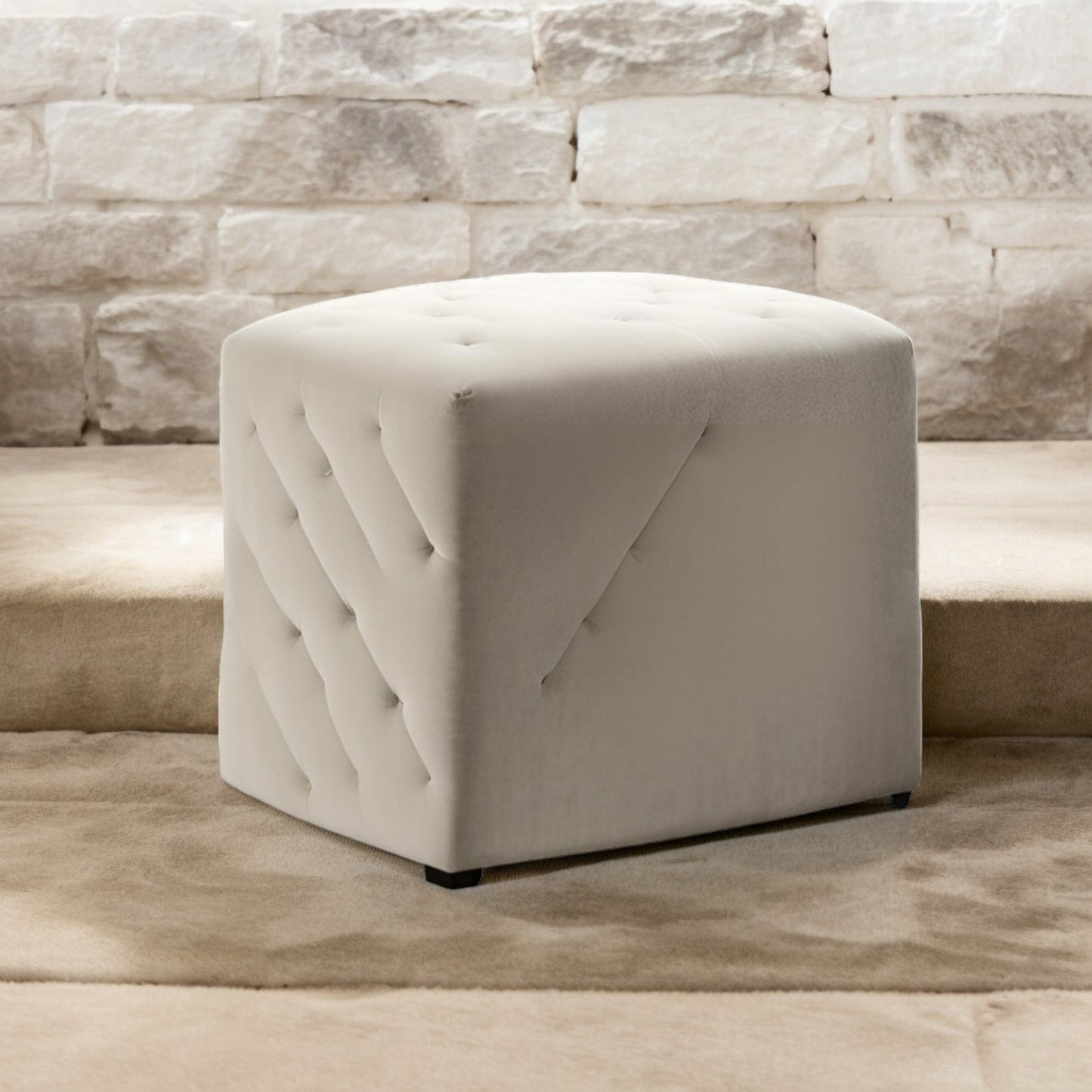 Artisan Crafted Wooden Ottoman