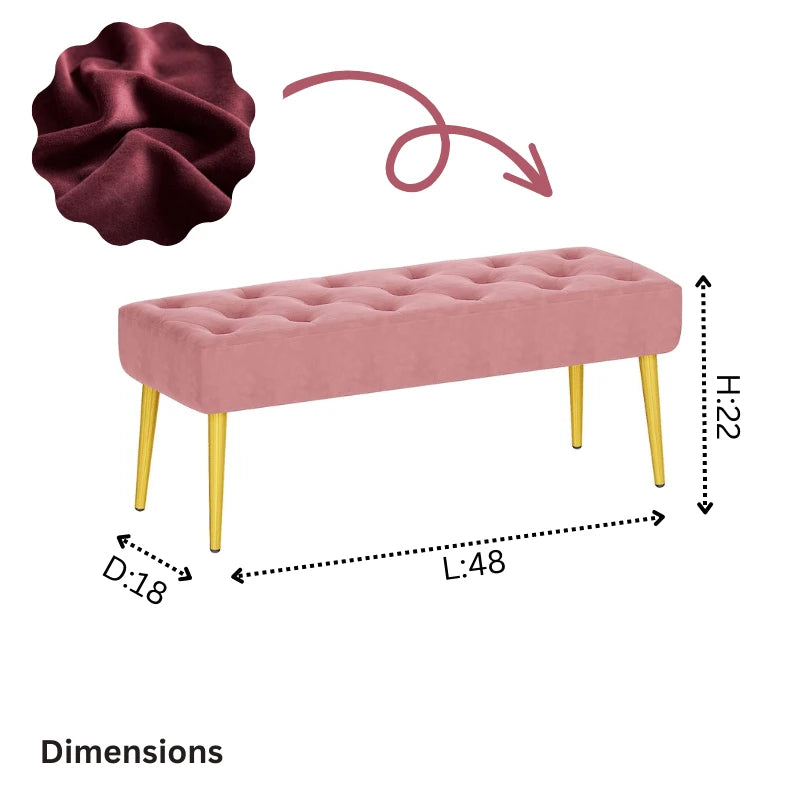 Cozy Living Room Modern Bench CRUZ INTERNATIONAL