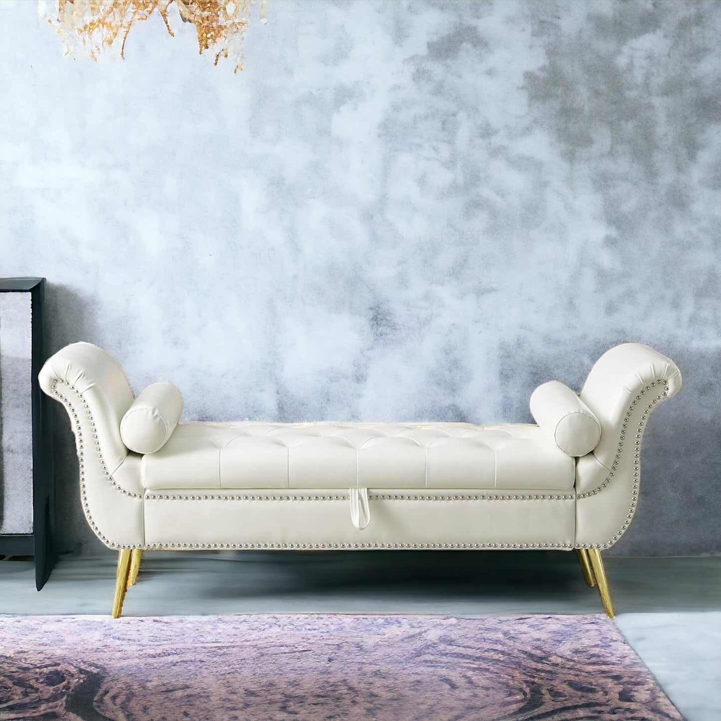 Velvet Button Tufted 3-Seater Sofa