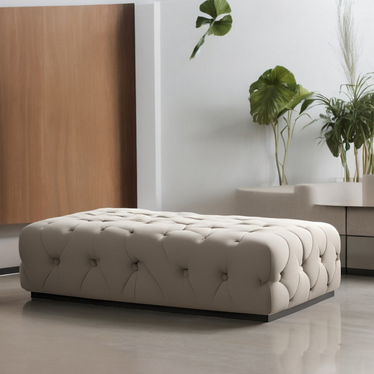 Decorative Wooden Bench with Upholstered Seat