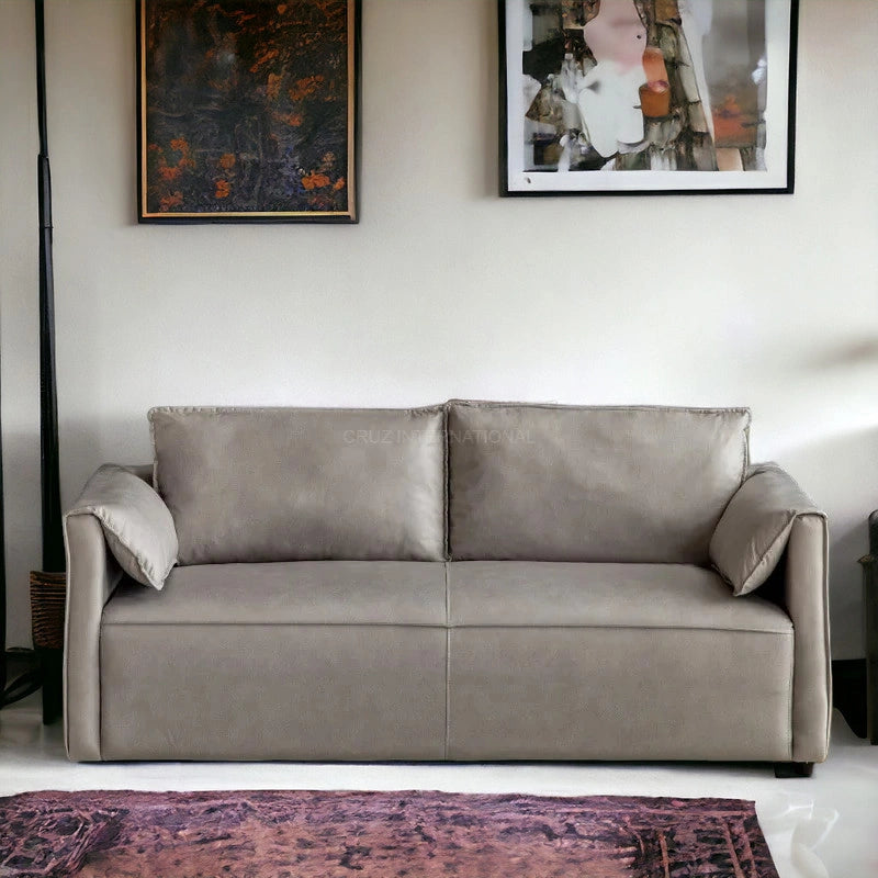 Modern Cute Look 3 Seater Fabric Sofa