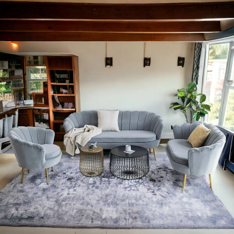 Modern Cute Look 3 Seater Fabric Sofa for Home