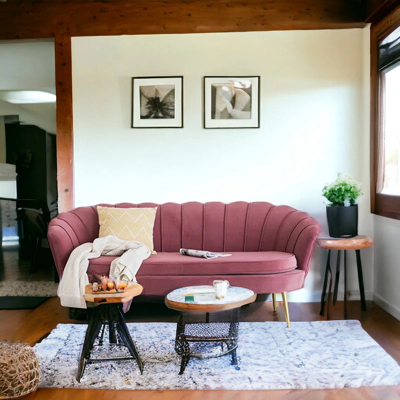 Modern Cute Look 3 Seater Fabric Sofa Set