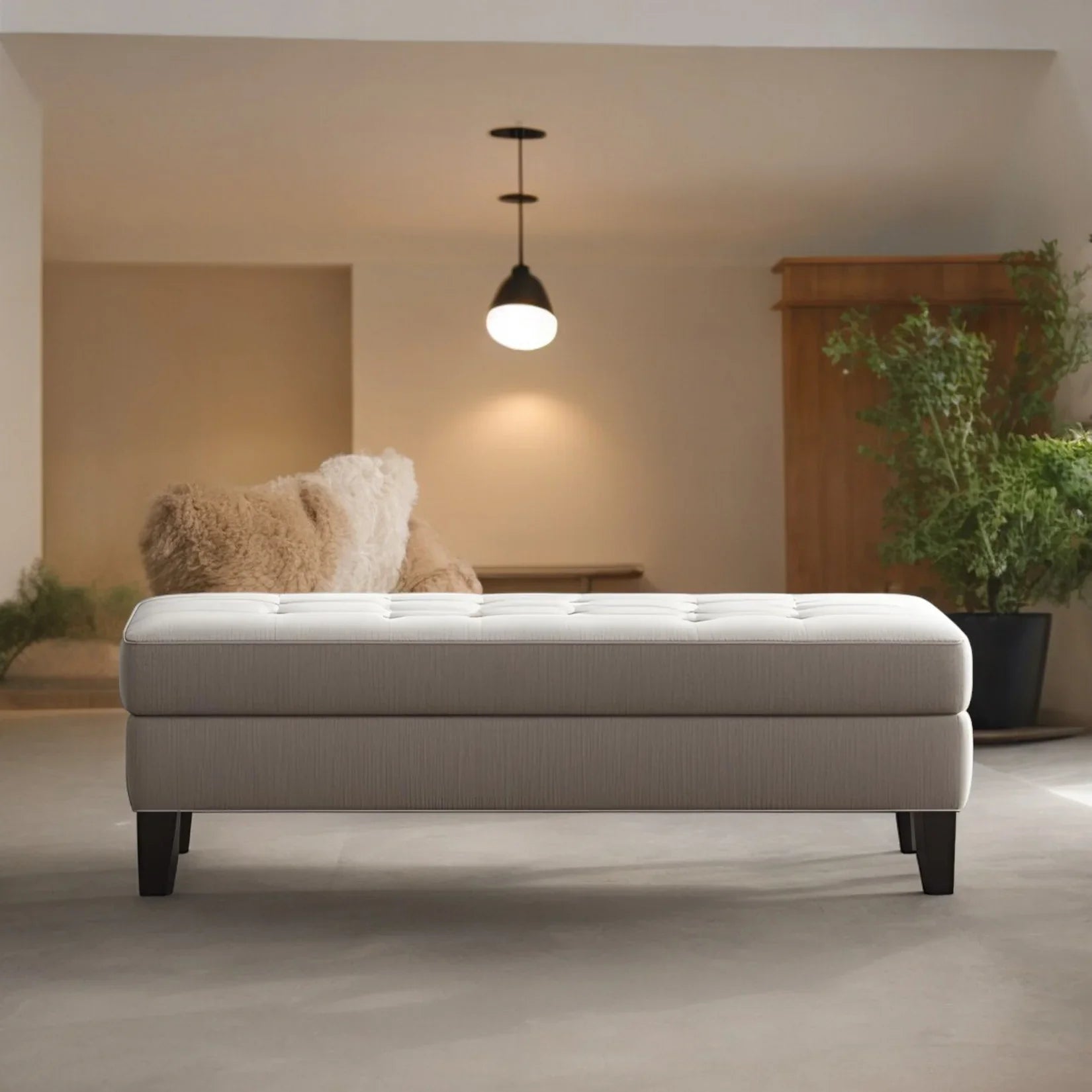 Modern Wooden Bench Seat - Ottoman - CRUZ INTERNATIONAL - Furniture Store