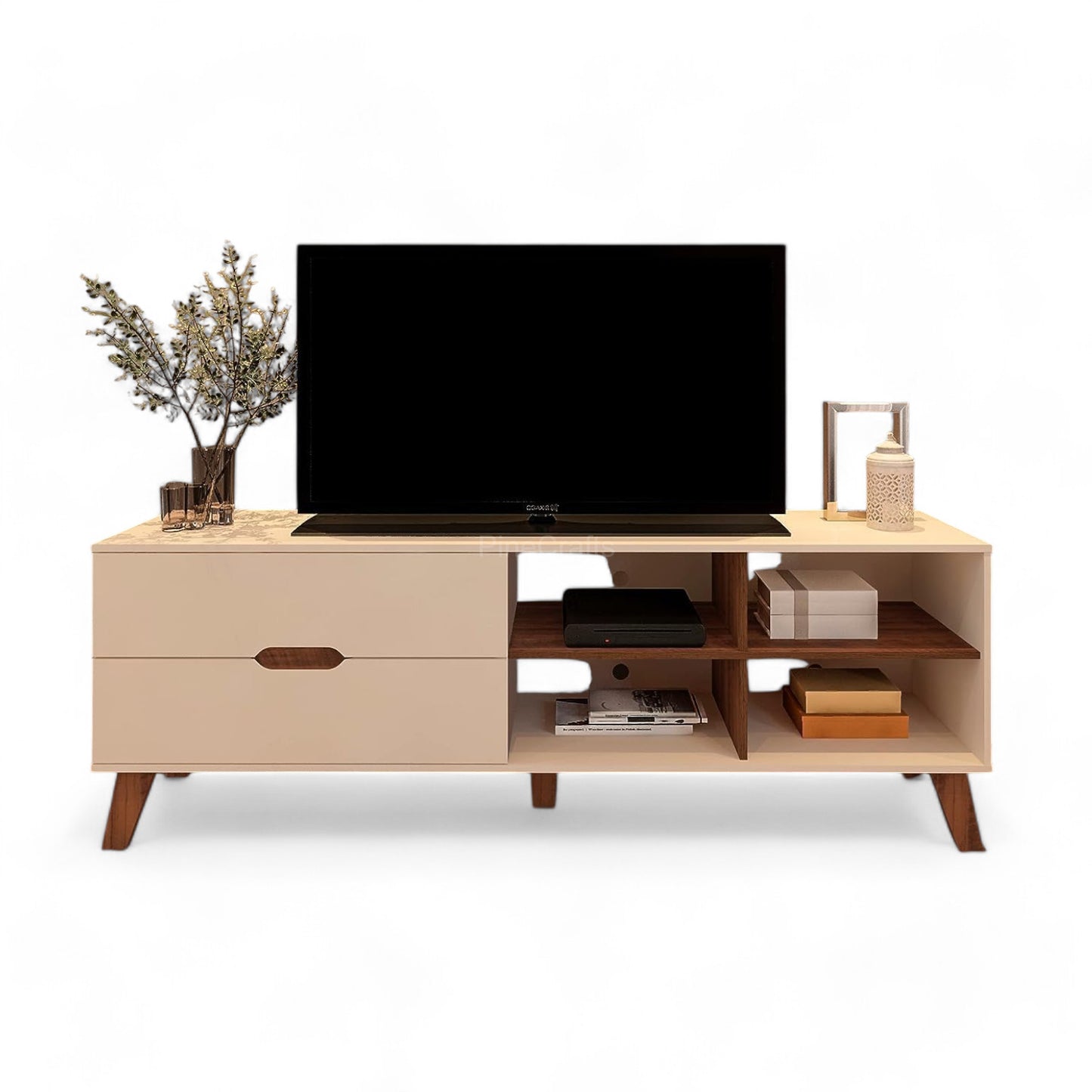 Sleek Wooden TV Stand Table