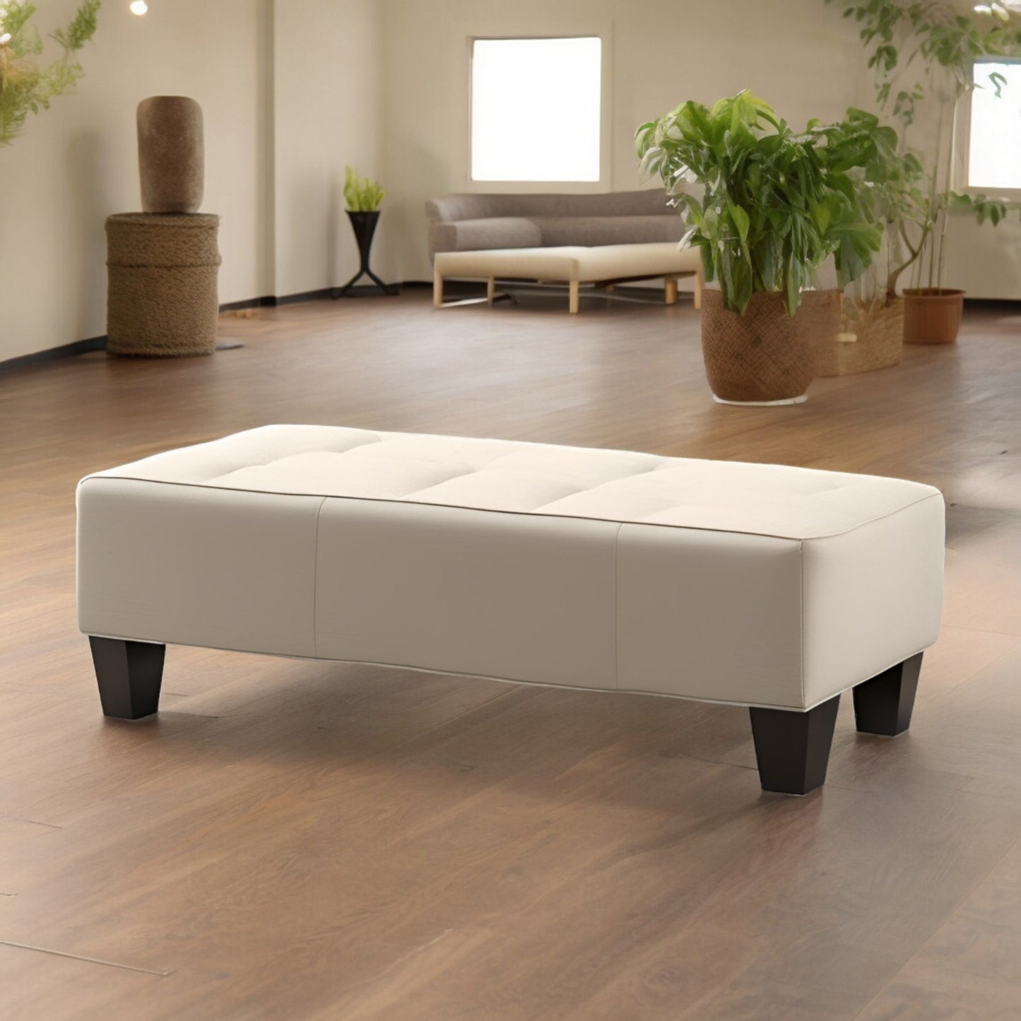 Vintage Wooden Bench with Cozy Seat