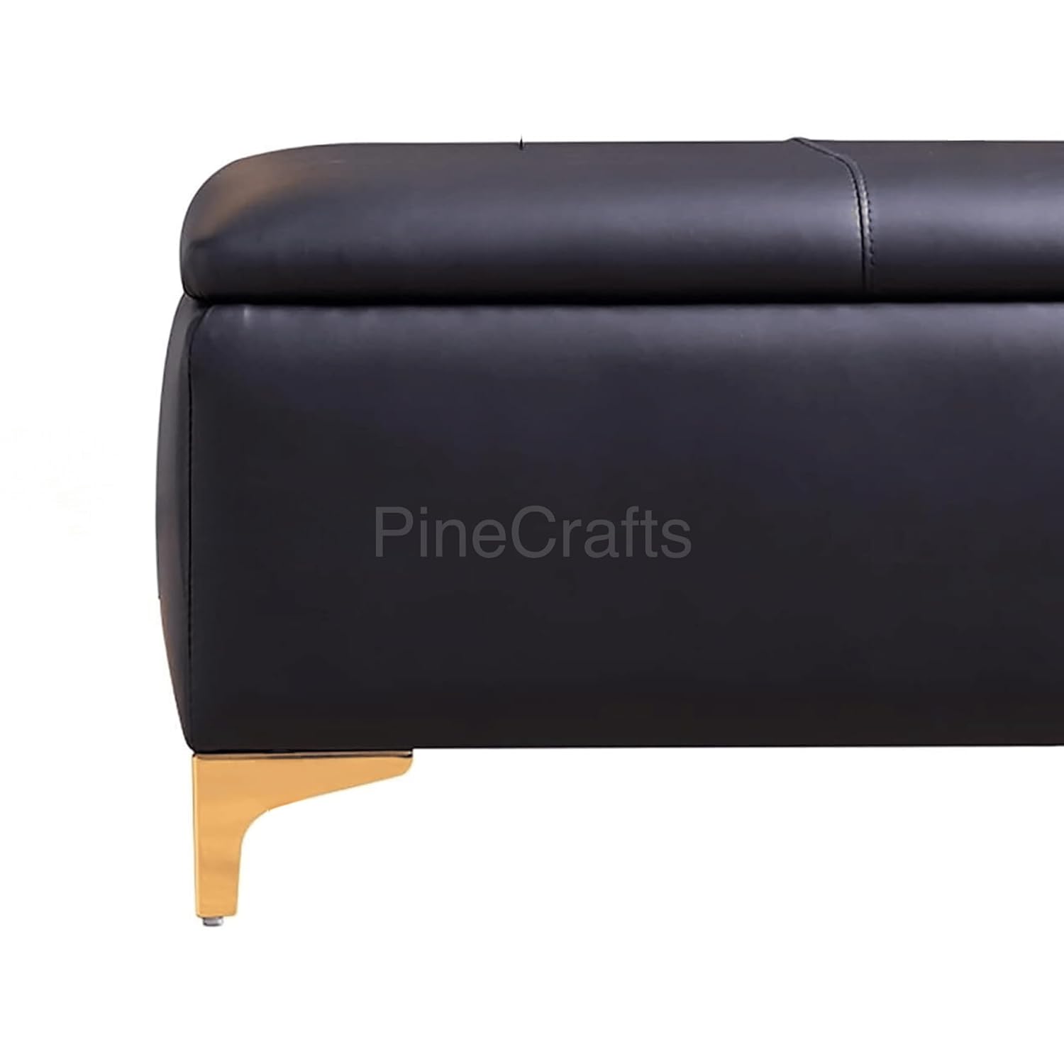 PineCrafts Stylish Ottoman Settee Bench | Fabric Upholstery | Storage, Seating, and Footrest for Living Room & Bedroom (Firoze)