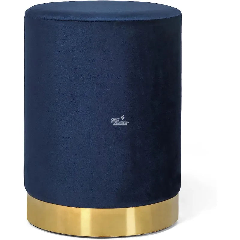 Round Haven Velvet Footstool CRUZ INTERNATIONAL