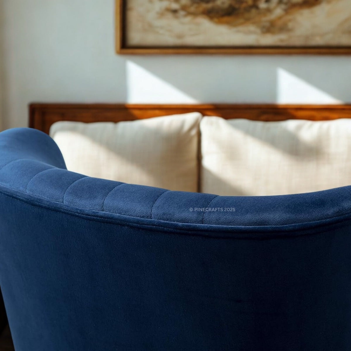 Solid Wood Velvet Living Room Chair