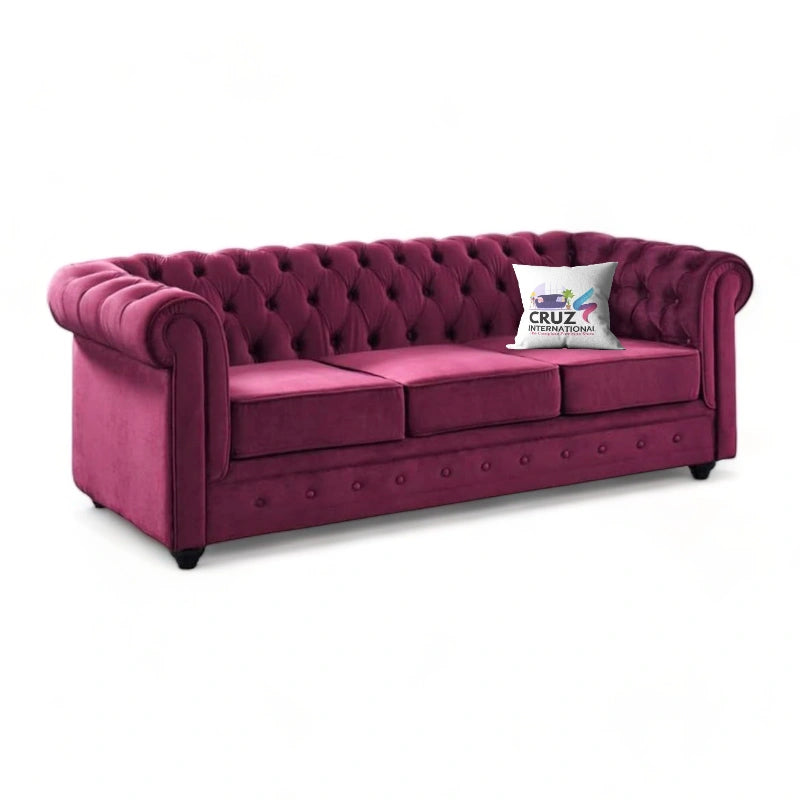 Royal Button Tufted 3 Seater Sofa for Living Room