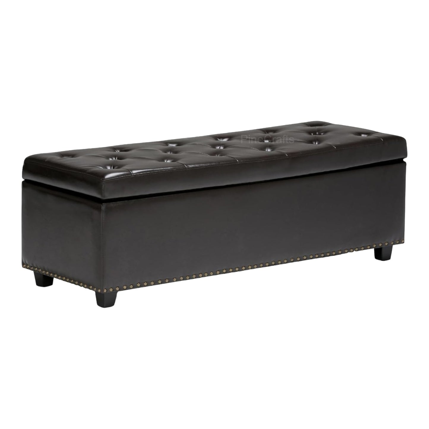 Velvet Bench Ottoman with Glossy