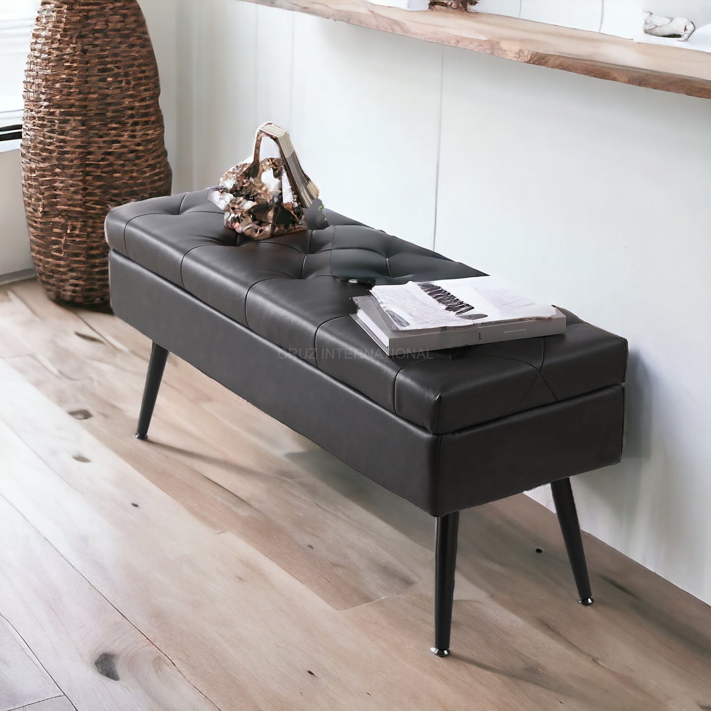 Chic Ottoman Bench with Generous Storage