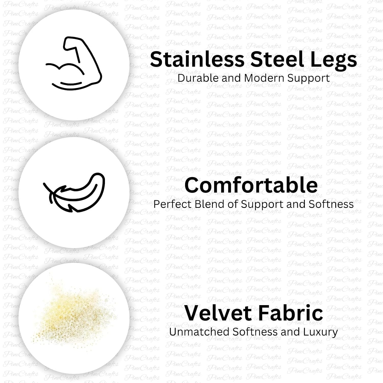 PineCrafts Durable and Stylish Wooden Living Room Chair | Ergonomic Armchair for Home Use (Modern)