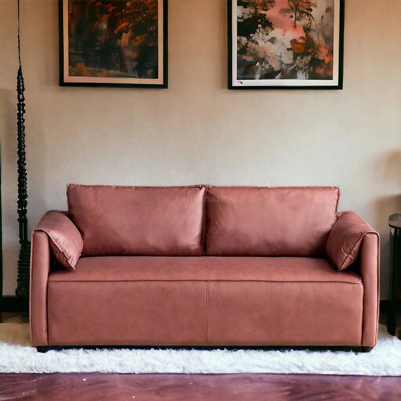 Modern Cute Look 3 Seater Fabric Sofa