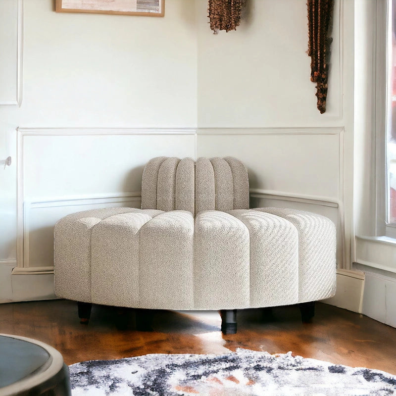 Cute Look Fabric Corner Chair for Living Room