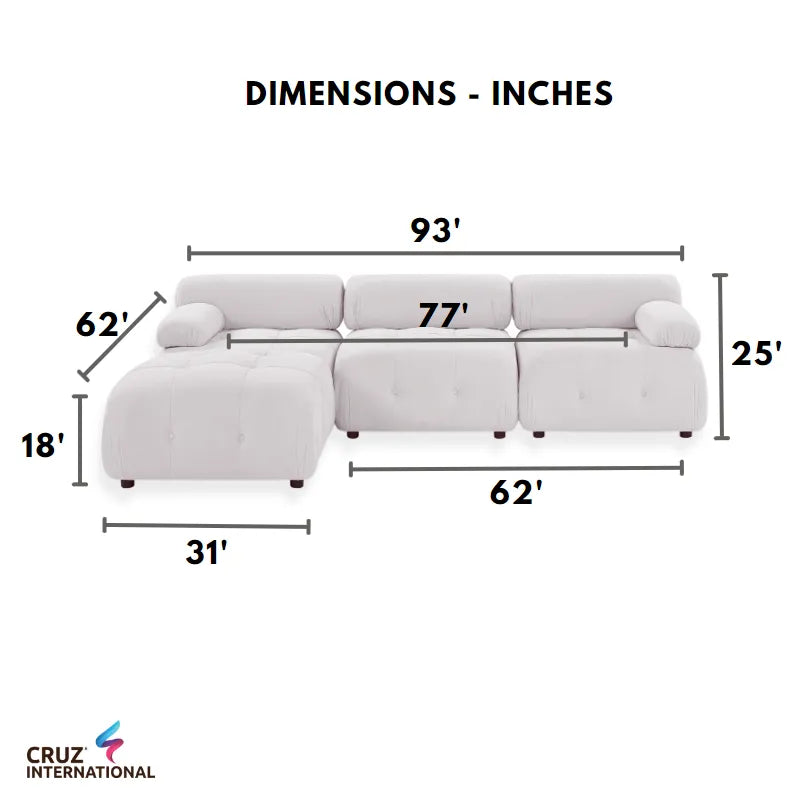 Sturdy and Durable Living Room Sofa CRUZ INTERNATIONAL