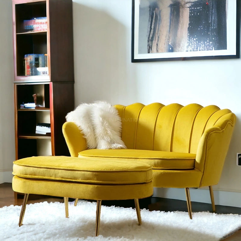 Modern Cute Look 3 Seater Fabric Sofa Set