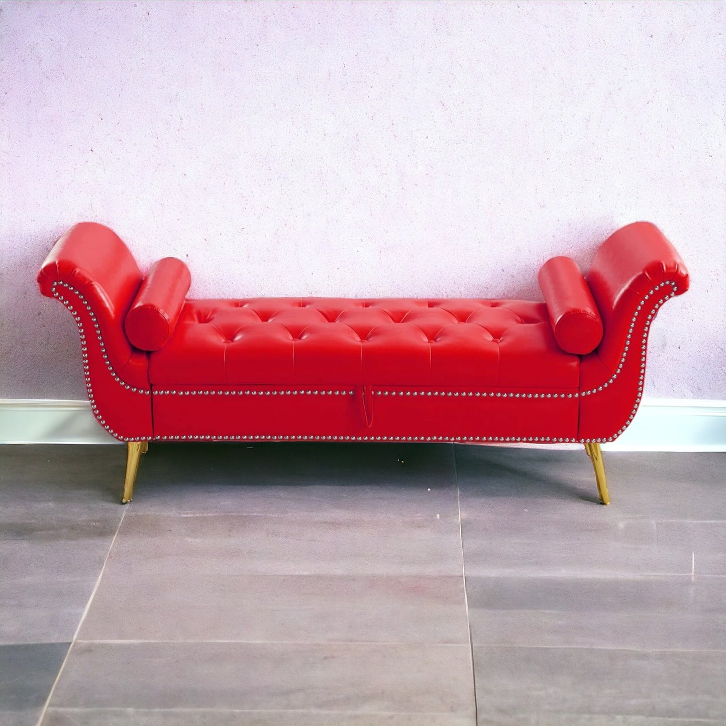 Velvet Button Tufted 3-Seater Sofa