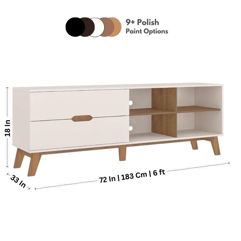 Sleek Wooden TV Stand Table