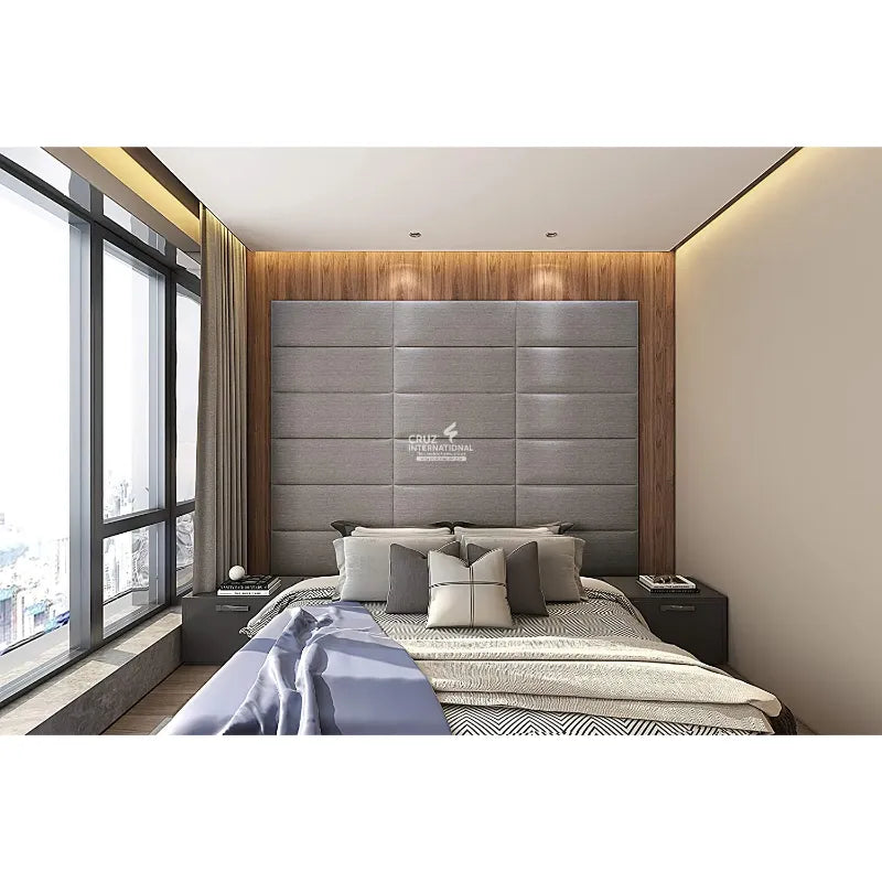 High Back Cushion Headboard for Bed (Wall Mounted) CRUZ INTERNATIONAL