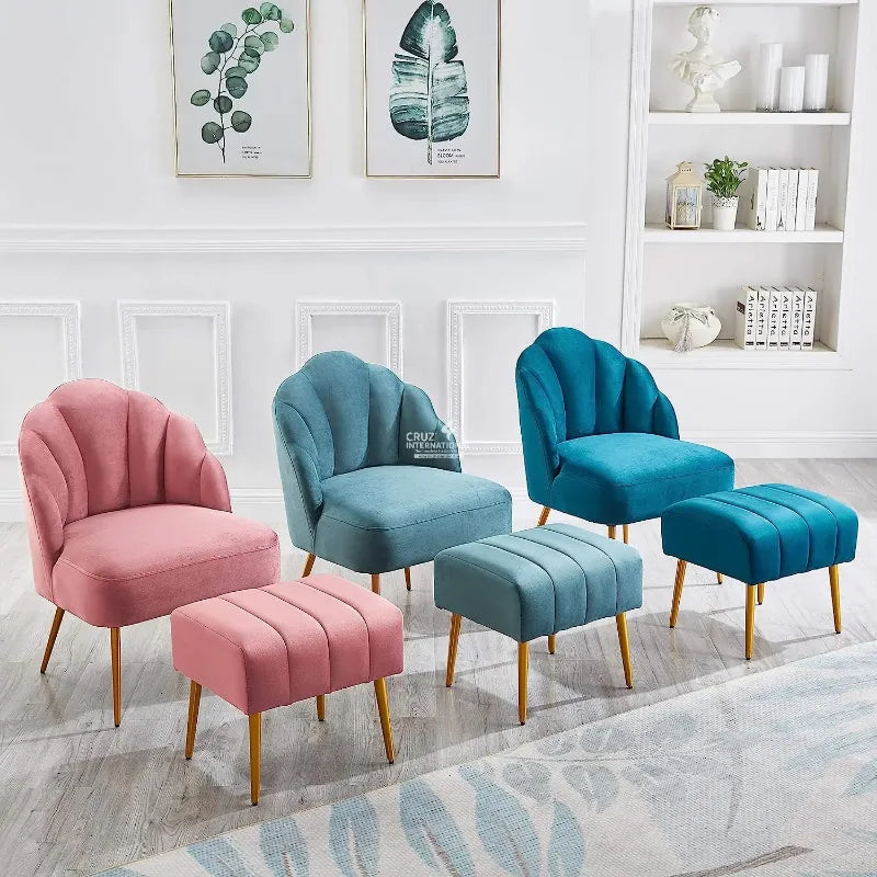 Velvet Whisper Footstool CRUZ INTERNATIONAL