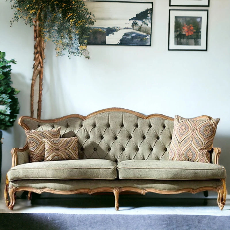 Classic Carved Modern 3 Seater Sofa