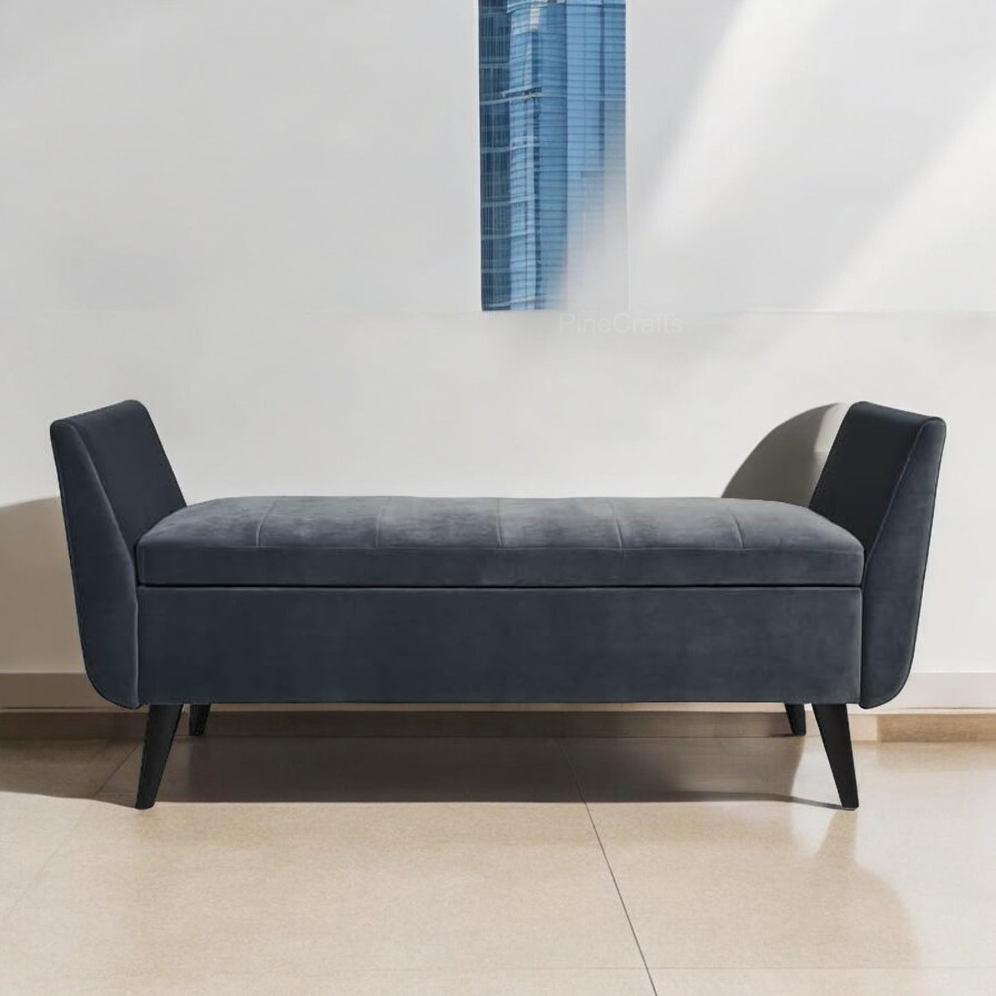 Velvet Classic Tufted Settee – 3-Seater Sofa