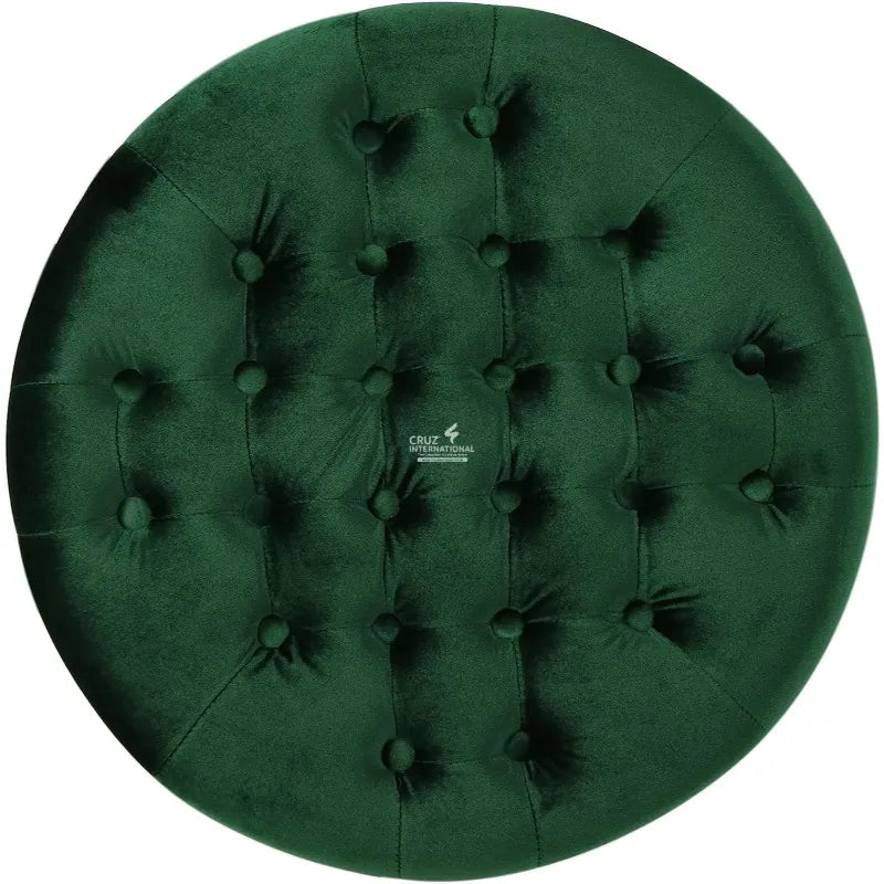 Solid Bliss Circle Pouf CRUZ INTERNATIONAL