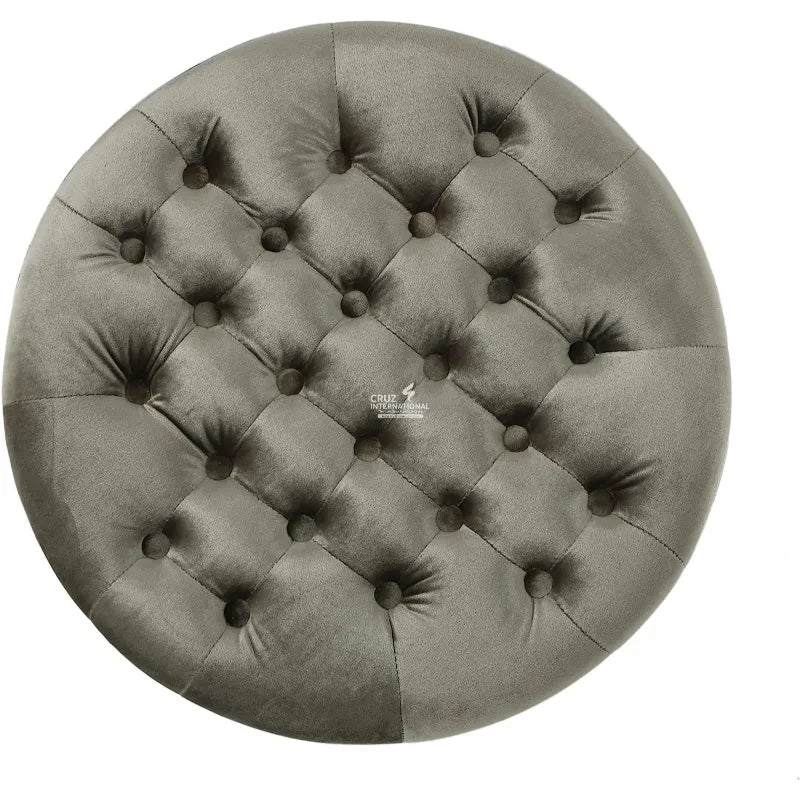 Solid Bliss Circle Pouf CRUZ INTERNATIONAL