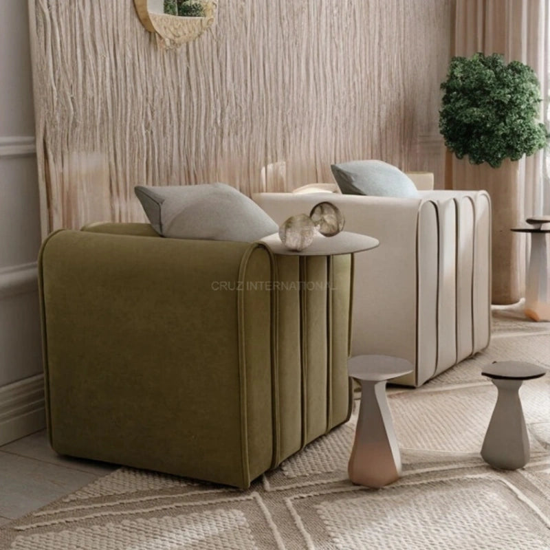 Cute Look Fabric Wing Chair for Living Room Office