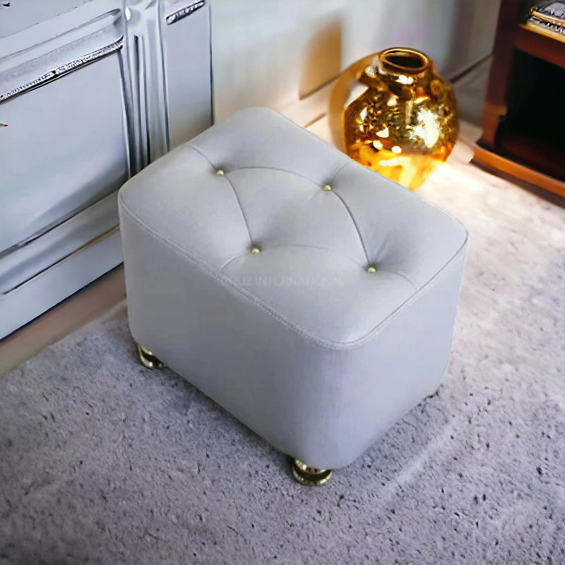 Modern Look Cute Fabric Ottoman Footrest