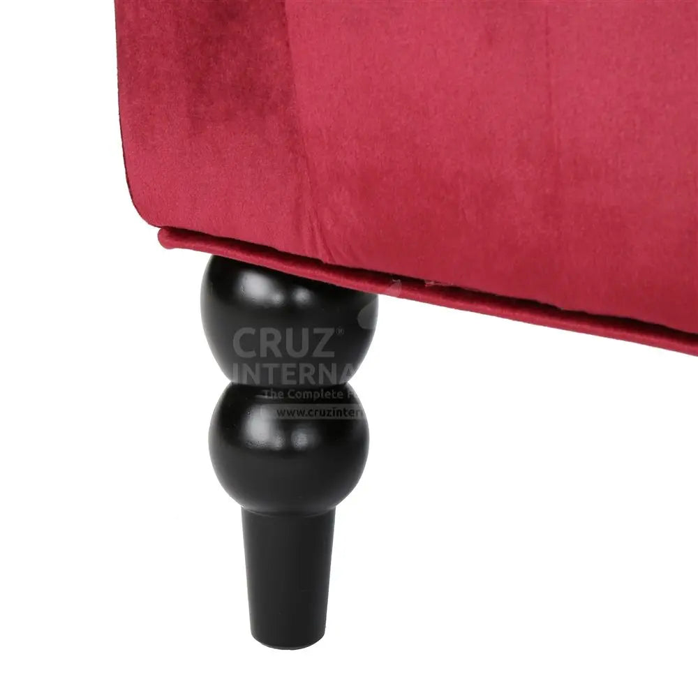 Sofa Set Maroon CRUZ INTERNATIONAL