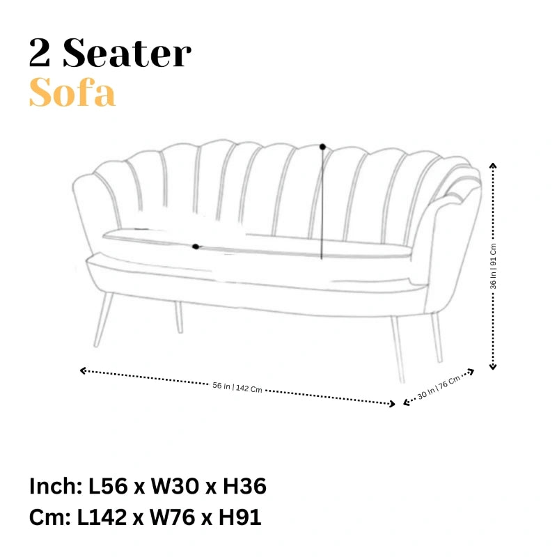 Modern Cute Look 3 Seater Fabric Sofa for Home