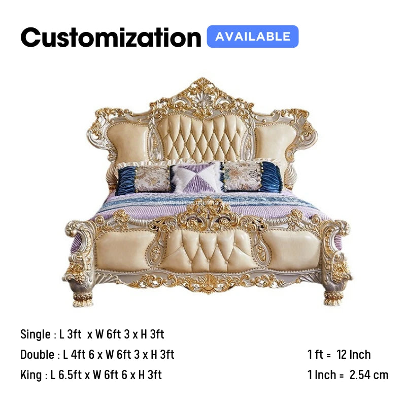High Carved Maharaja Bed