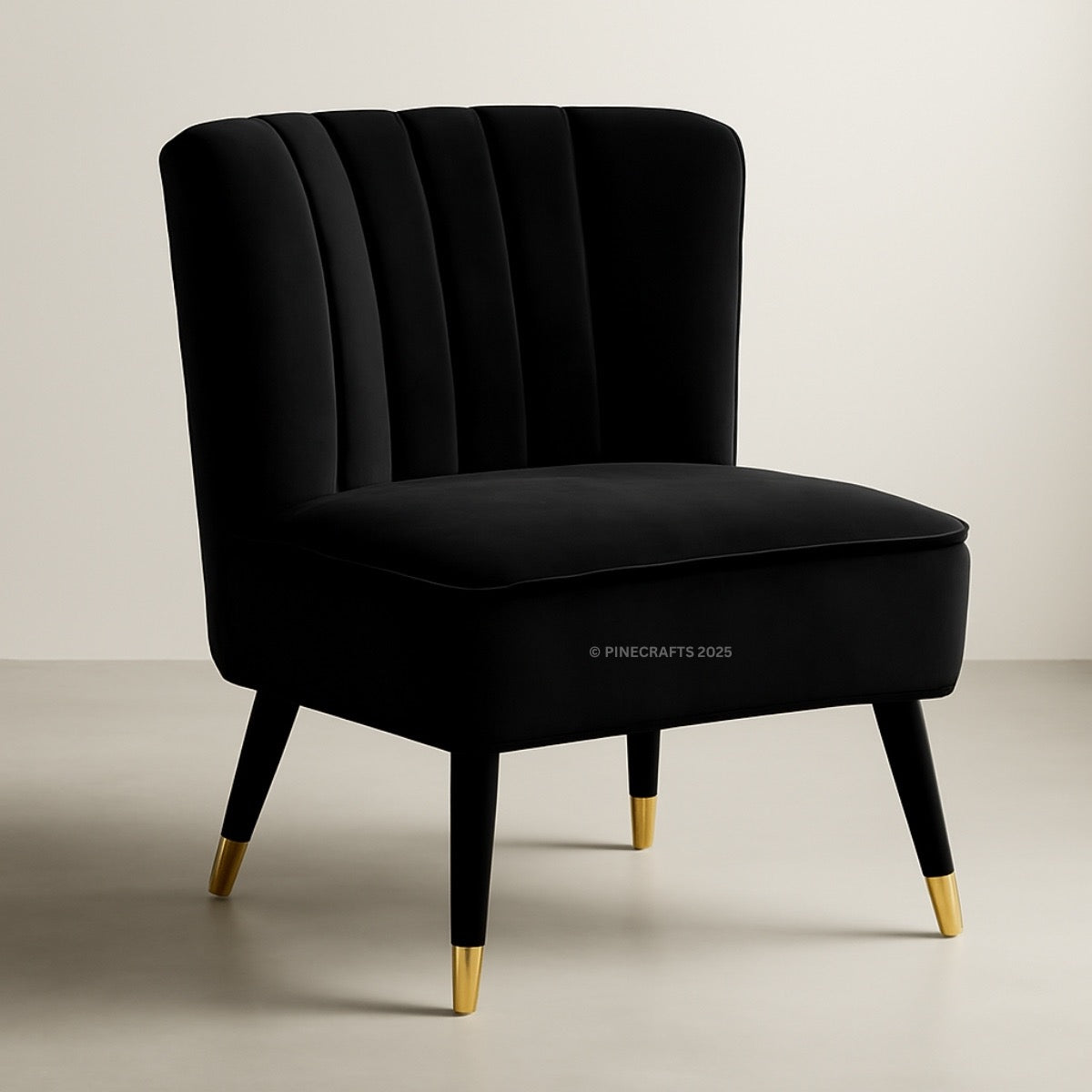 Solid Wood Velvet Living Room Chair