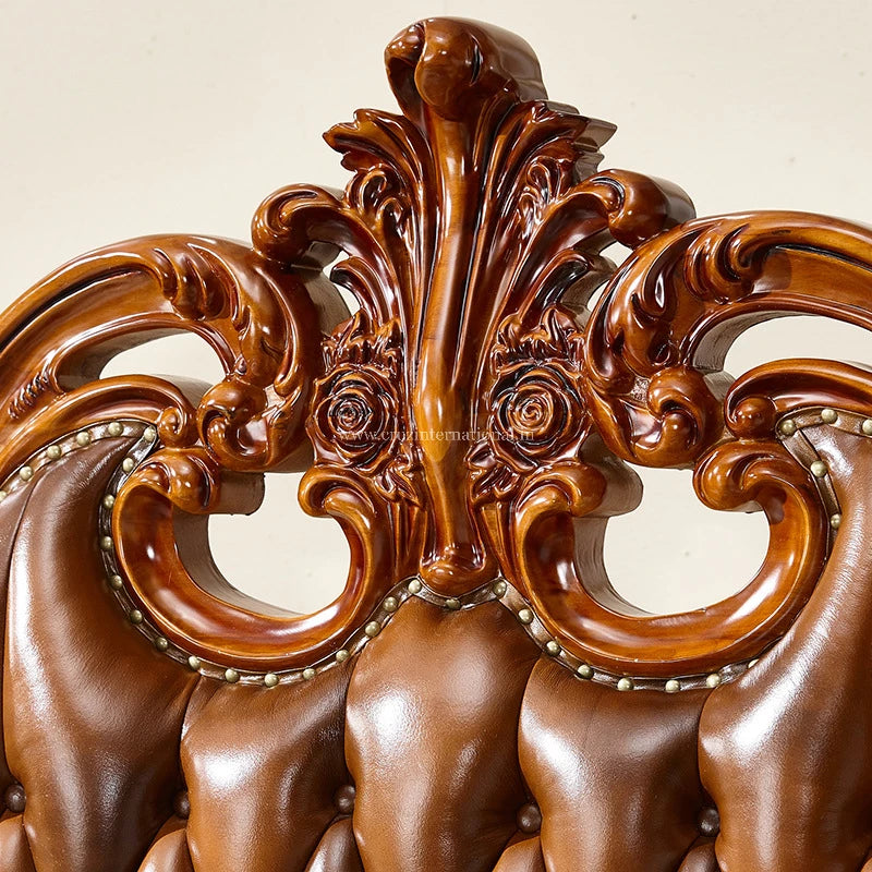 Natural Maharaja Carving Bed