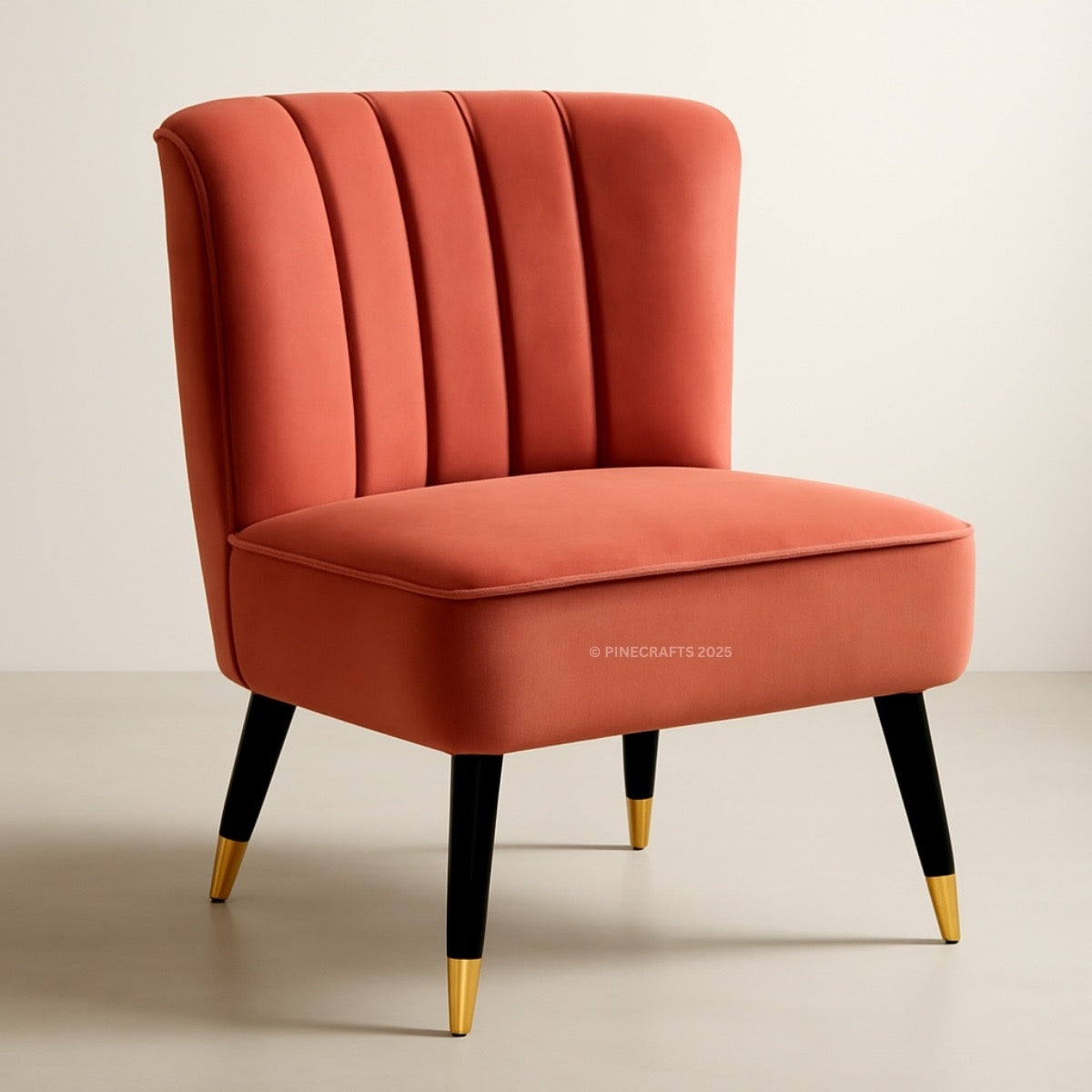 Solid Wood Velvet Living Room Chair
