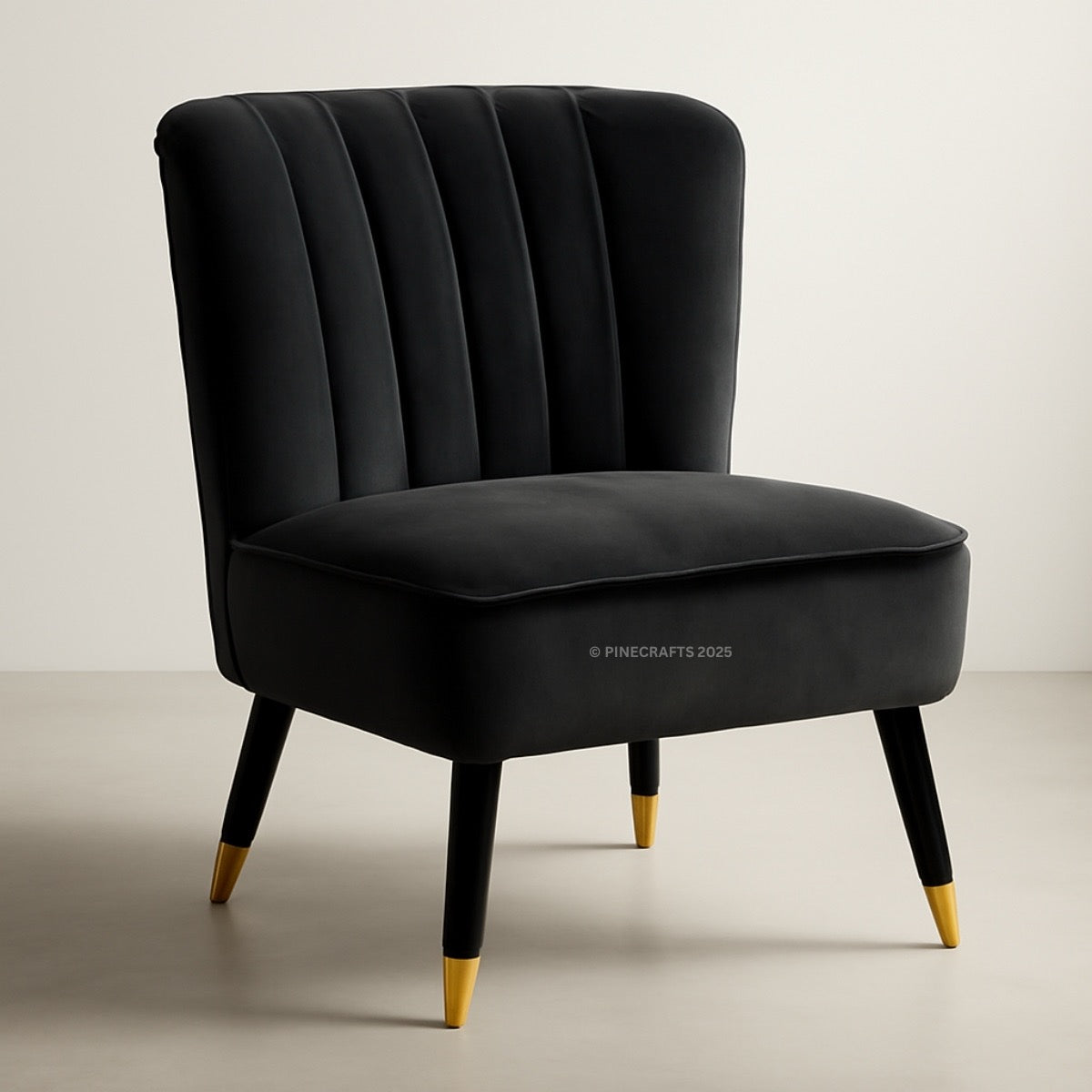Solid Wood Velvet Living Room Chair