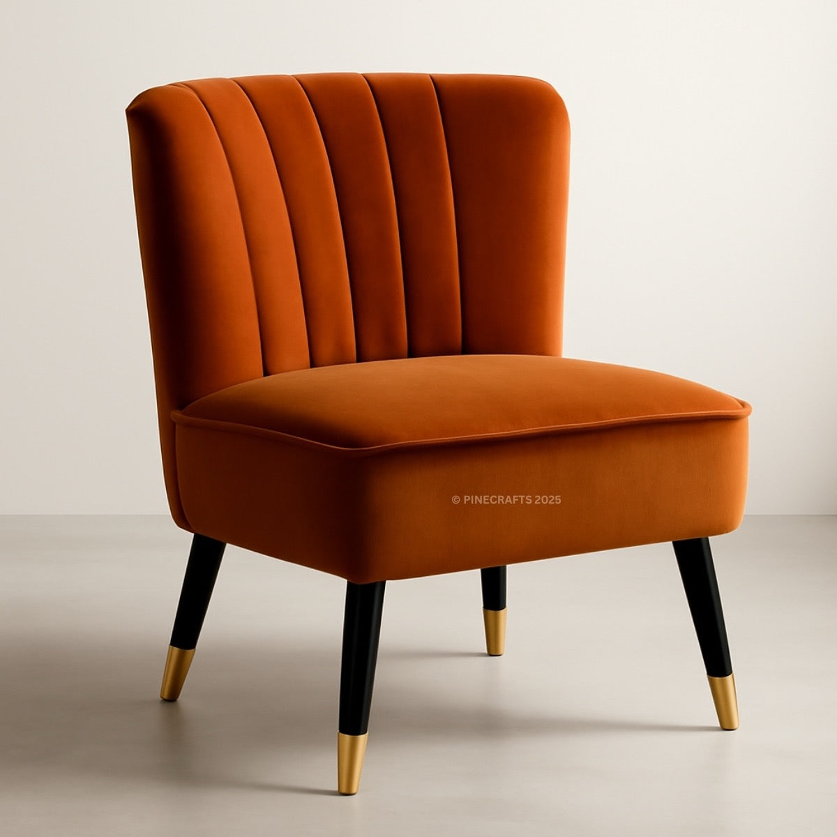 Solid Wood Velvet Living Room Chair