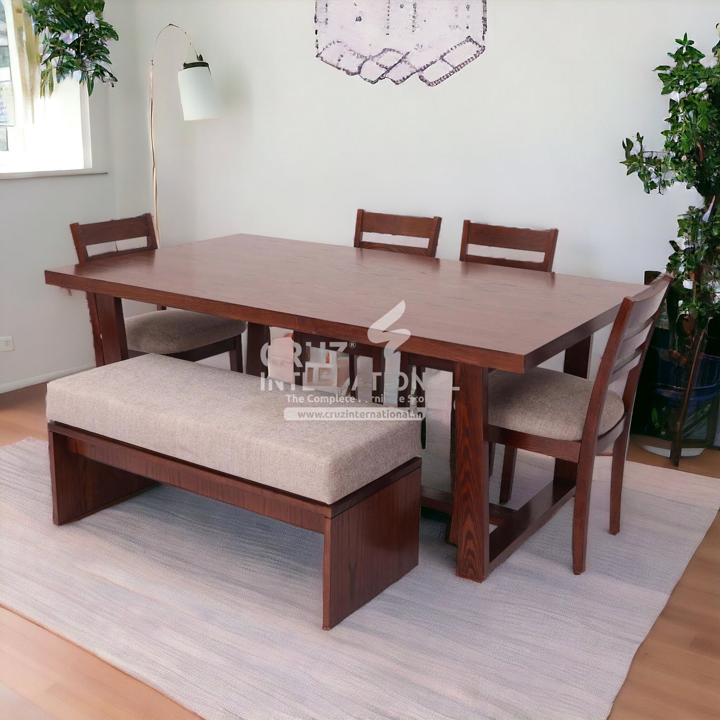 Classic Natural Wooden Dinning Table
