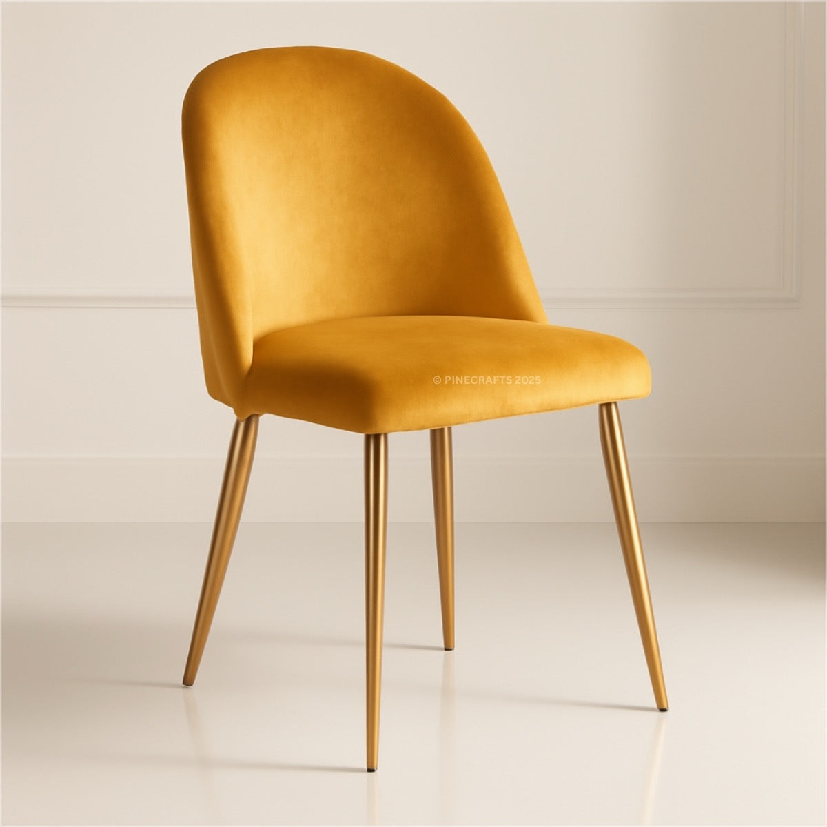 Handicrafts Velvet Upholstered Dining Chair