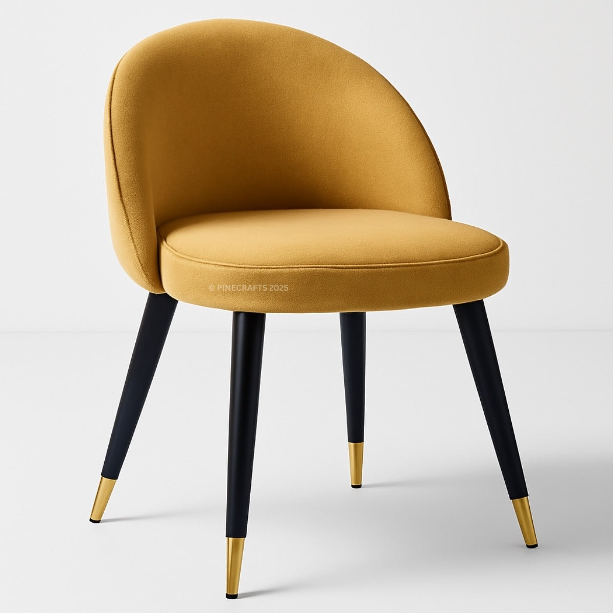 Velvet Dining Chair – Solid Wood Frame
