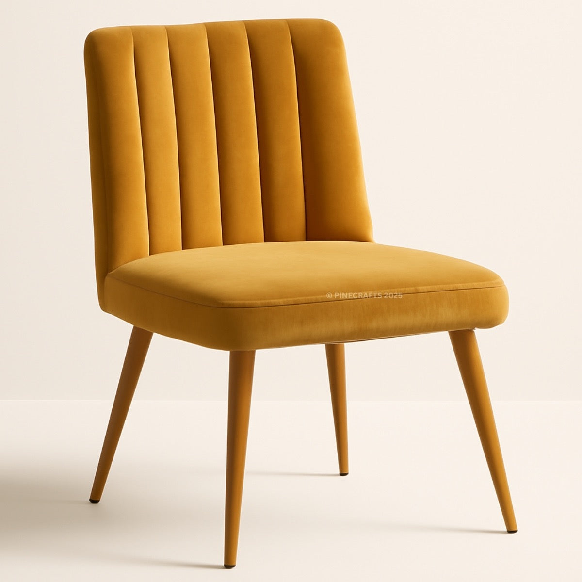 Velvet Dining Seat, Solid Wood