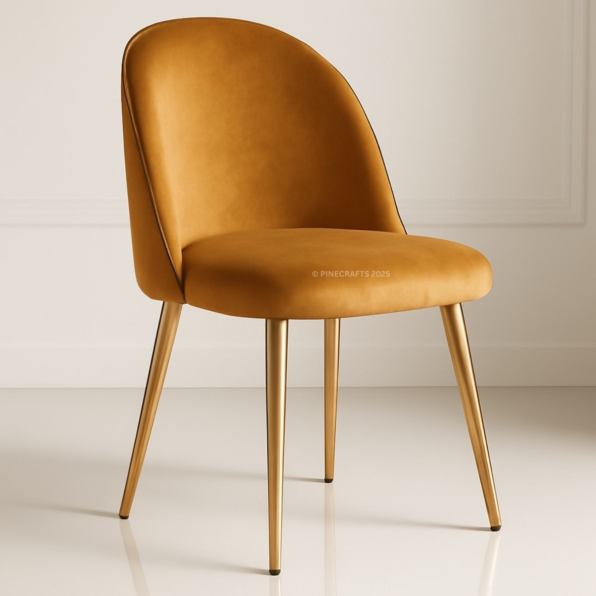 Handicrafts Velvet Upholstered Dining Chair