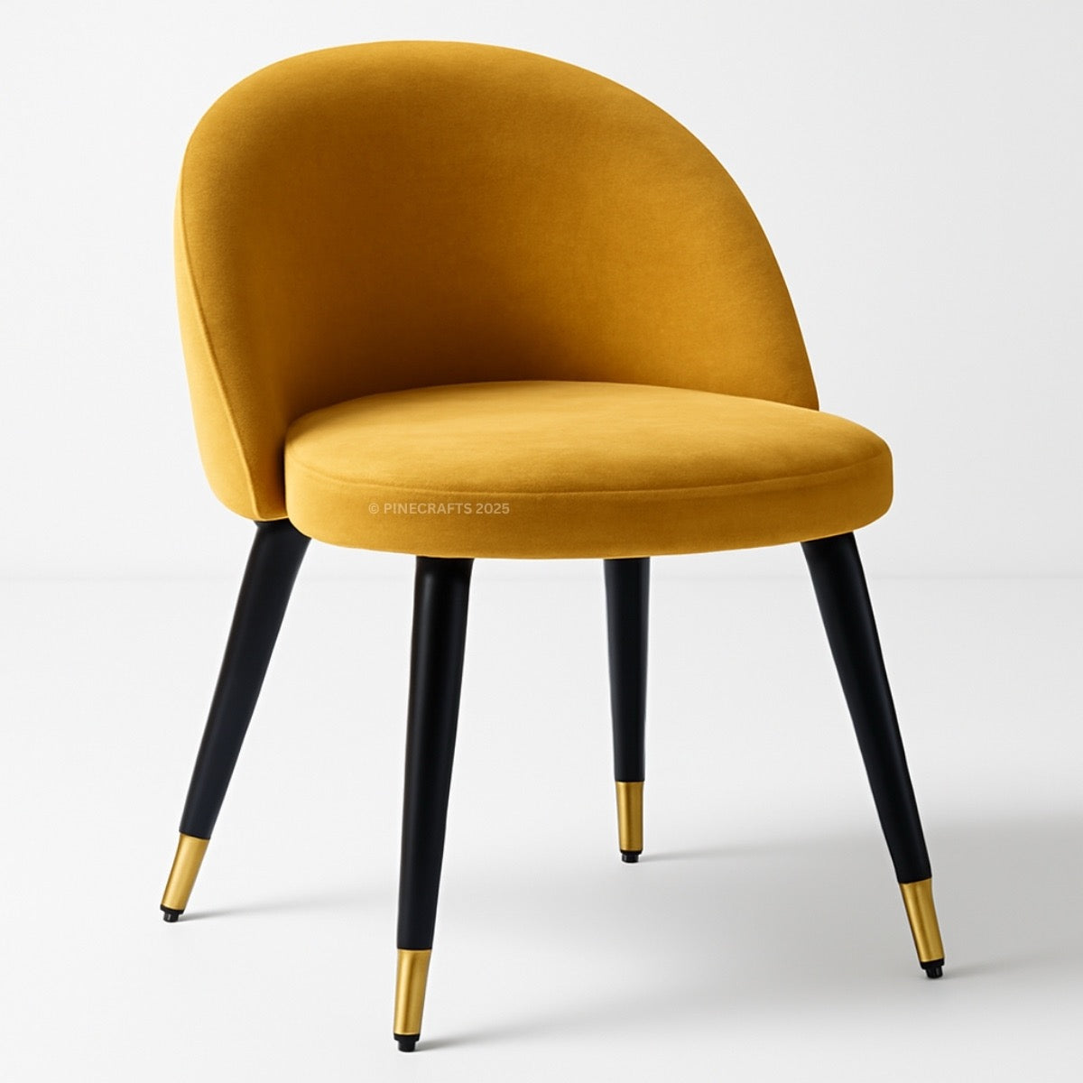 Velvet Dining Chair – Solid Wood Frame