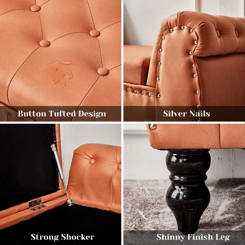 Modern Look Cute Fabric Settee